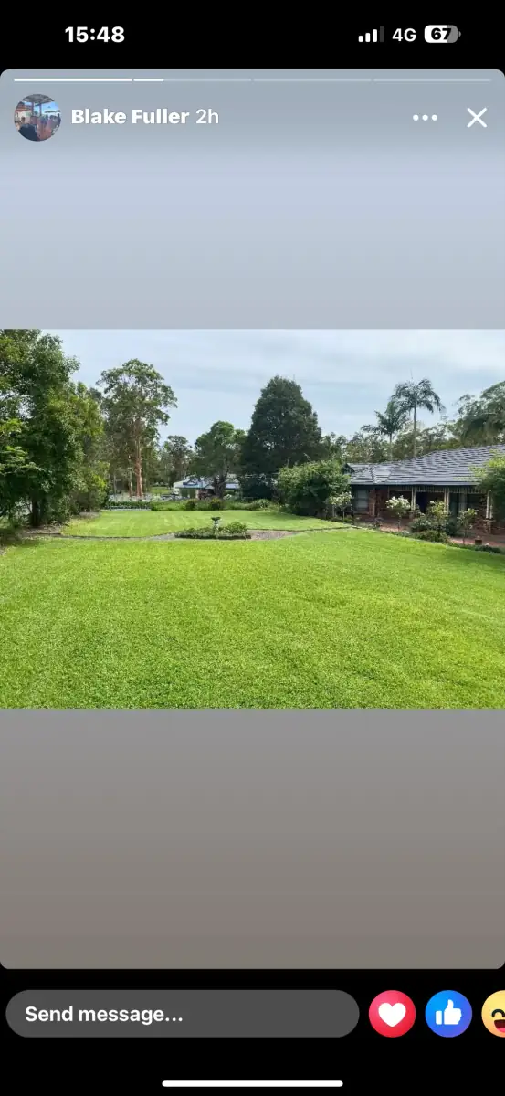 A freshly maintained garden and lawn